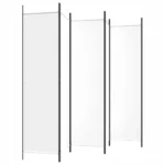 VidaXL Parawan 6-panelowy, biały, 300 x 200 cm, tkanina 5