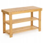Szafka na buty z siedziskiem Songmics 70 x 45 x 28 cm odcienie brązu