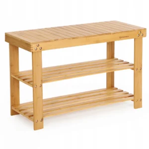 Szafka na buty z siedziskiem Songmics 70 x 45 x 28 cm odcienie brązu