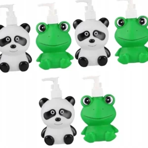 Ręczny dozownik do mydła nadblatowy 300 ml 2szt Żabka, panda