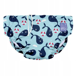 Pieluszka do pływania Bambino Mio Whale Bay niebieskie rozmiar M