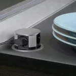 Emuca Chowana listwa zasilająca Vertikal, 3xUE + 2xUSB A,+1x USB C, Srebrna 2