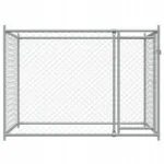 VidaXL Klatka dla psa z drzwiami szara 2x2x1,5 m stal 4