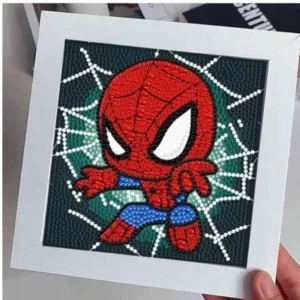 Haft Diamentowy Diamond Painting Mozaika Spiderman z ramką 18x18 cm cc008 2