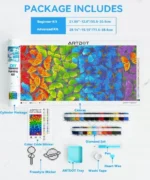 Motyle zestaw do malowania diamentami DIY 5D, Haft diamentowy 33x66cm 2