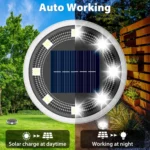 Solar lampy Ogrodowe 13 Sztuk LED Zimne Białe Wodoodporne, do ziemi 4