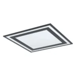 Plafon kwadratowy Eglo 59,5 x 59,5 cm biały, czarny