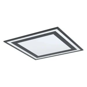 Plafon kwadratowy Eglo 59,5 x 59,5 cm biały, czarny