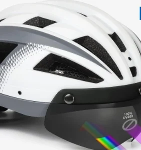 Kask rowerowy męski i damski, lekki z wizjerem 2