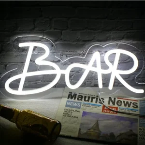 BAR Neonowe Znaki Białe Neonowe Światła Neonowe Bar 2
