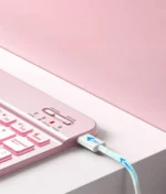Etui z klawiaturą RGB do Apple iPad 11 2025/10 2022, różowe futerał case 2