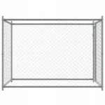 VidaXL Klatka dla psa z drzwiami szara 2x2x1,5 m stal 5