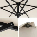 Parasol klasyczny Songmics beże i brązy 200 x 230 cm 3