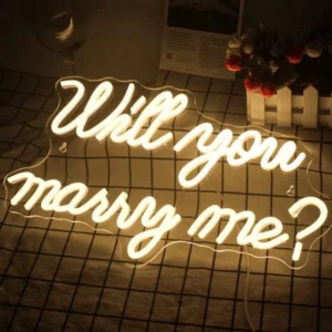 wanxing Neonowy znak "Will You Marry Me" do dekoracji ścian, ślub 2
