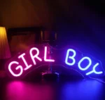 Nordstylee Neonowy znak girl boy i LED dla Chłopca lub Dziewczynki.