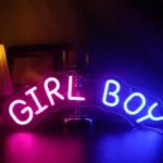 Nordstylee Neonowy znak girl boy i LED dla Chłopca lub Dziewczynki.