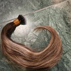 Pasma naturalne brąz Hair2Heart ringi 40 cm 2
