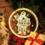 WISZĄCA LAMPKA ILUZJA 3D LED DEKORACJA OZDOBA ŚWIĄTECZNA MIKOŁAJ 3