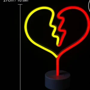lucunstar Neon w kształcie serca z podstawą walentynki 2