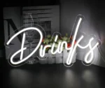 Looklight Neonowy znak, napoje, dekoracja ścienna, ciepła biel, Drinks 3