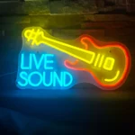 Ineonlife Live Sound Gitara , kolorowe światła neonowe LED