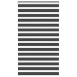 VidaXL Roleta zebra dzień/noc czarna, szerokość tkaniny 130,9 cm, poliester 13