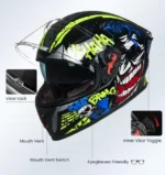 Kask Motocyklowy ILM Z501 Joker Full Face Pinlock DOT Rozmiar M Integralny 6