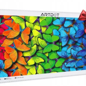 Motyle zestaw do malowania diamentami DIY 5D, Haft diamentowy 33x66cm