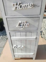 Komoda Meble 2 Szuflady Biała Shabby Chic 3