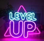 Neon LUCUNSTAR Level Up do dekoracji ściennej