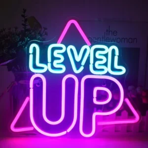 Neon LUCUNSTAR Level Up do dekoracji ściennej