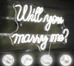 Neon LED Wanxing Will you marry me? Wyjdziesz za mnie? 42 x 25 cm biały 4