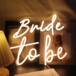 Neonowa dekoracja ścienna dla panny młodej, zasilana przez USB Bride to be