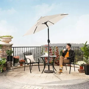Parasol klasyczny Songmics beże i brązy 200 x 230 cm