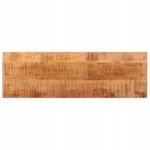 vidaXL Ławka, 110 cm, lite, surowe drewno mango i stal 6
