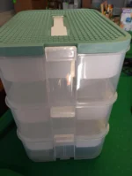Dziecięce pudełko do przechowywania z pokrywką na klocki Lego, 4