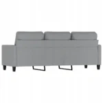 Sofa 3-osobowa, jasnoszara, 180 cm, tapicerowana tkaniną 5