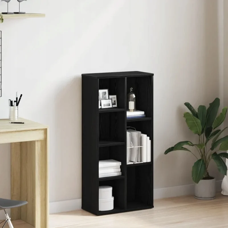 VidaXL Regał biblioteczny, czarny dąb, 50x25x104 cm 2