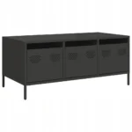 VidaXL Stolik kawowy, czarny, 101,5x50x43,5 cm, stal