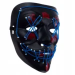 MASKA LED ŚWIECĄCA LED HALLOWEEN IMPREZA NIEBIESKA 5