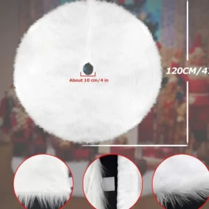 Koc pod choinkę, 122 cm, okrągły kształt płatka śniegu 2