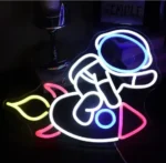 Nordstylee LED Astronaut Neon Sign - Astronauta siedzący na rakiecie