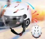 TOMSHOO Kask narciarski ze zdejmowanymi goglami 59-61cm 2