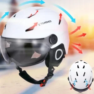 TOMSHOO Kask narciarski ze zdejmowanymi goglami 59-61cm 2