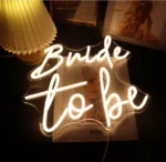 Neonowa dekoracja ścienna dla panny młodej, zasilana przez USB Bride to be 3