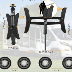 MYPIN Stabilizator kół do przyczep kempingowych, 2