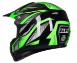 Kask motocyklowy, ILM Kids dla dzieci, Zielono-czarny, r.51-52cm Rozmiar S 6