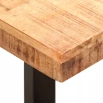 vidaXL Ławka, 110 cm, lite, surowe drewno mango i stal 3