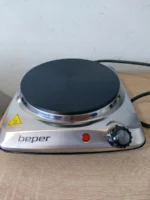 BEPER 90820 jednopalnikowa kuchenka elektryczna ze stali nierdzewnej 1500w 2