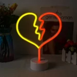 lucunstar Neon w kształcie serca z podstawą walentynki
